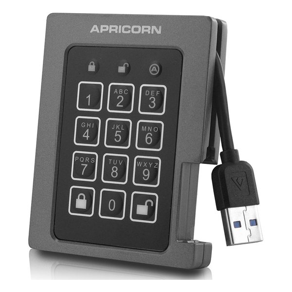 外付けSSD ポータブル Aegis Padlock SSD - USB 3.0 ASSD-3PL256-240F ASSD-3PL256-240F