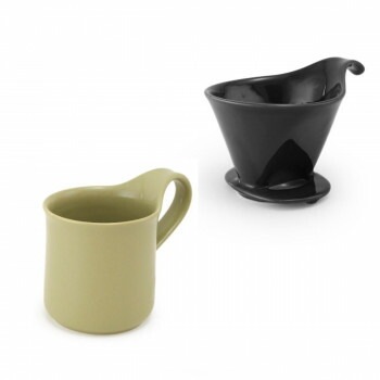 ZERO JAPAN（ゼロジャパン） ドリッパー＆カフェマグセット ドリッパートレイ付 DMZ-16 BK/OL