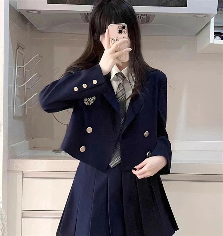 爆裂超 入学式 スーツ 女の子 制服 卒業式スーツ スカートスーツ 上下セット 4点セット 2つボタン ネイビー グレー カーキ レディース 制服 フォーマルスーツ ジャケット シャツ スカー