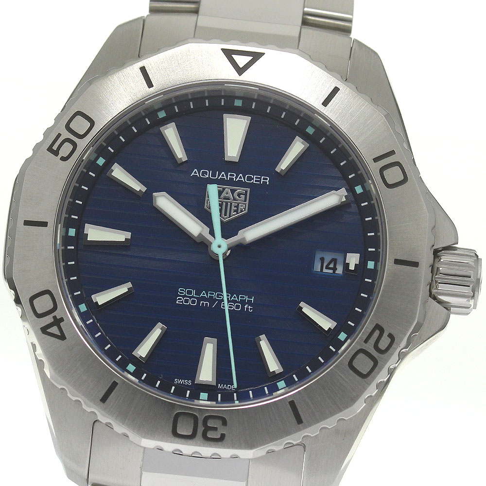 タグホイヤー TAG HEUER WBP1113 アクアレーサー プロフェッショナル200 ソーラーグラフ ソーラー メンズ 極美品 箱付き_838180【中古】
