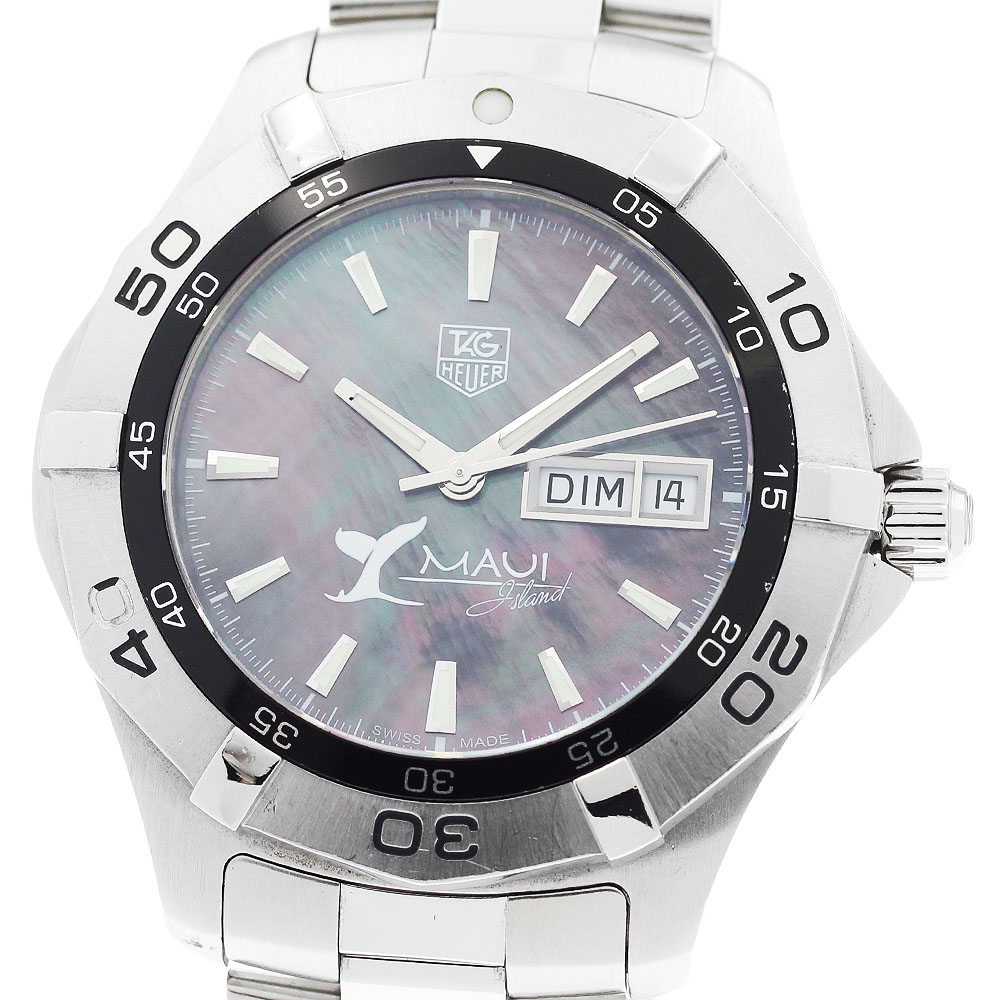 タグホイヤー TAG HEUER WAF2012.BA0818 アクアレーサー マウイ デイデイト 自動巻き メンズ 保証書付き_919012【中古】