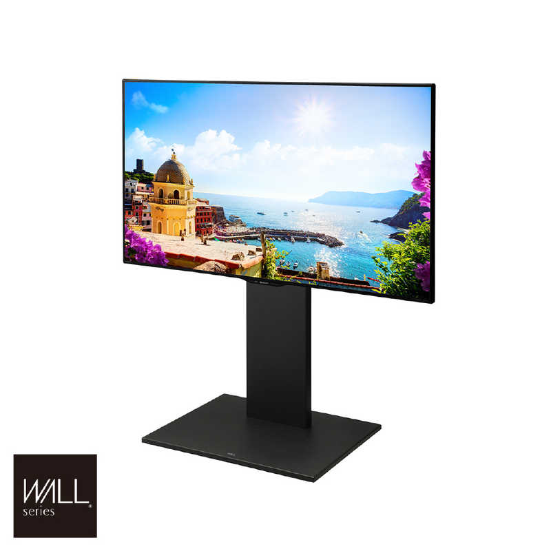 ナカムラ　32～60インチ対応 テレビスタンド WALL V2 (キャスター付き・ロータイプ) サテンブラック　WLTVN5119