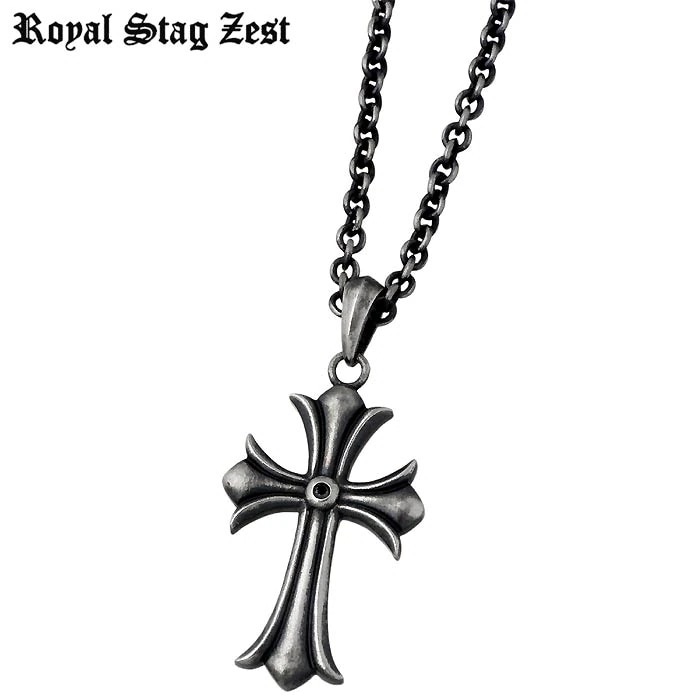 ロイヤルスタッグゼスト Royal Stag シルバー ネックレス ダイヤモンド クロス 十字架