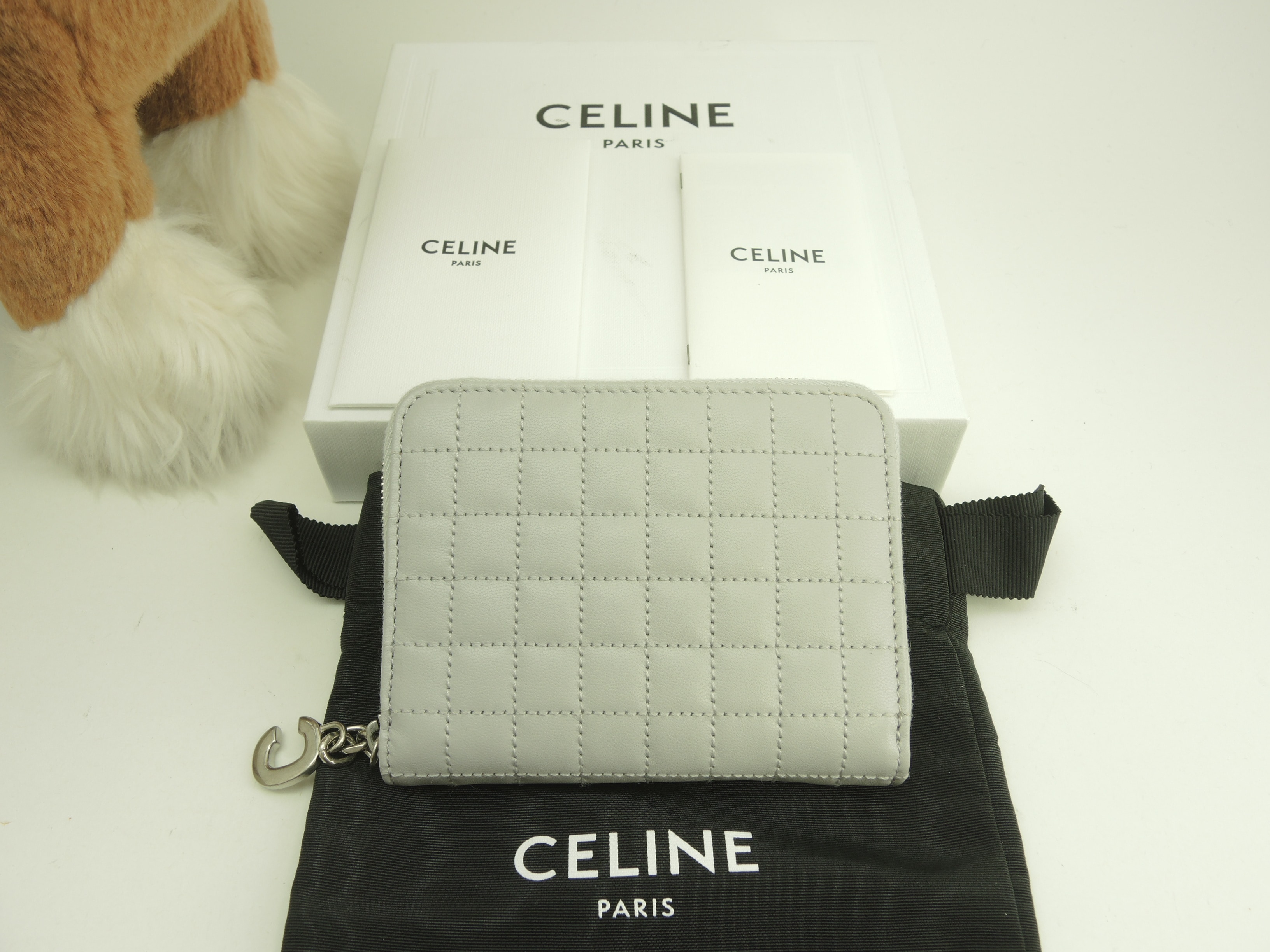 カード・コインケース キルテッド レザー薄灰 ミニウォレット 小銭入 未使用@ 10 29,452円