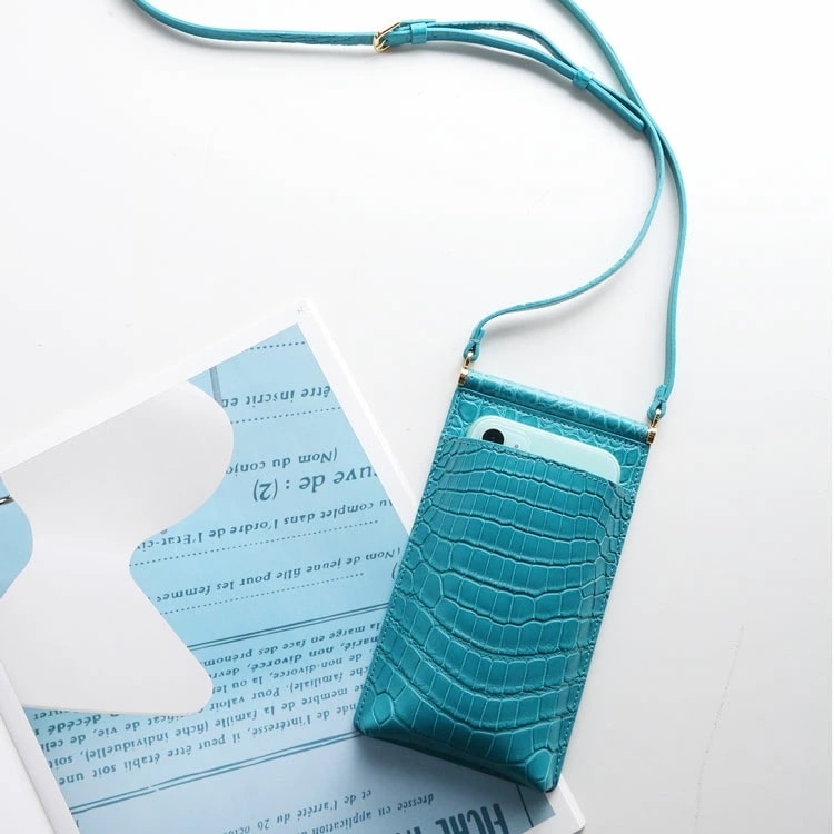 クロコダイルスマホポーチポシェットマット