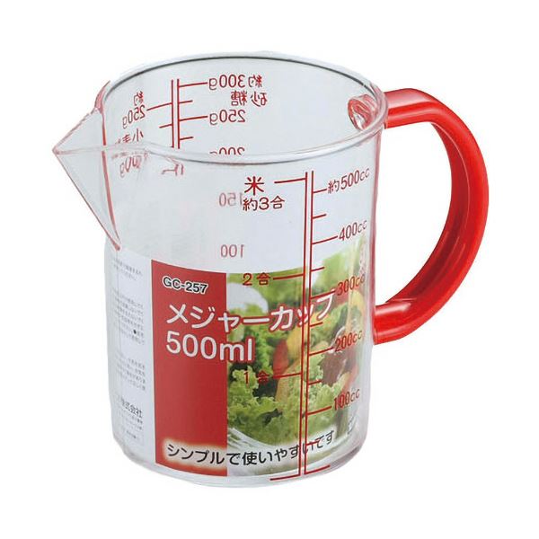 （まとめ） 和平フレイズジー/クック メジャーカップ 500ml GC-257 1個 [x5セット]