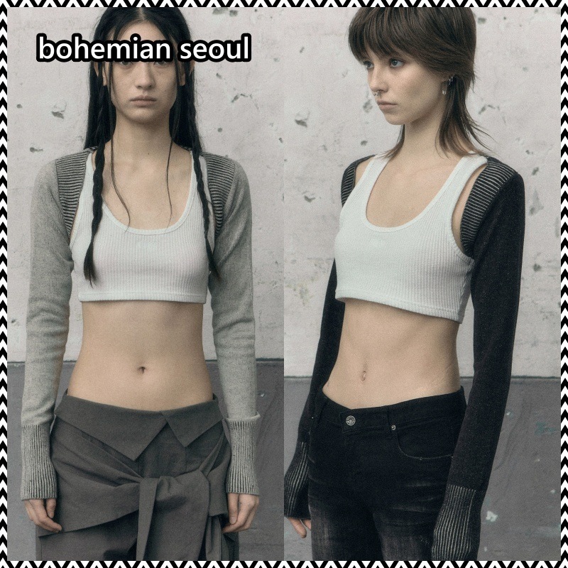bohemian seoul 24SS MIXED BOLERO CARDIGANカーディガン