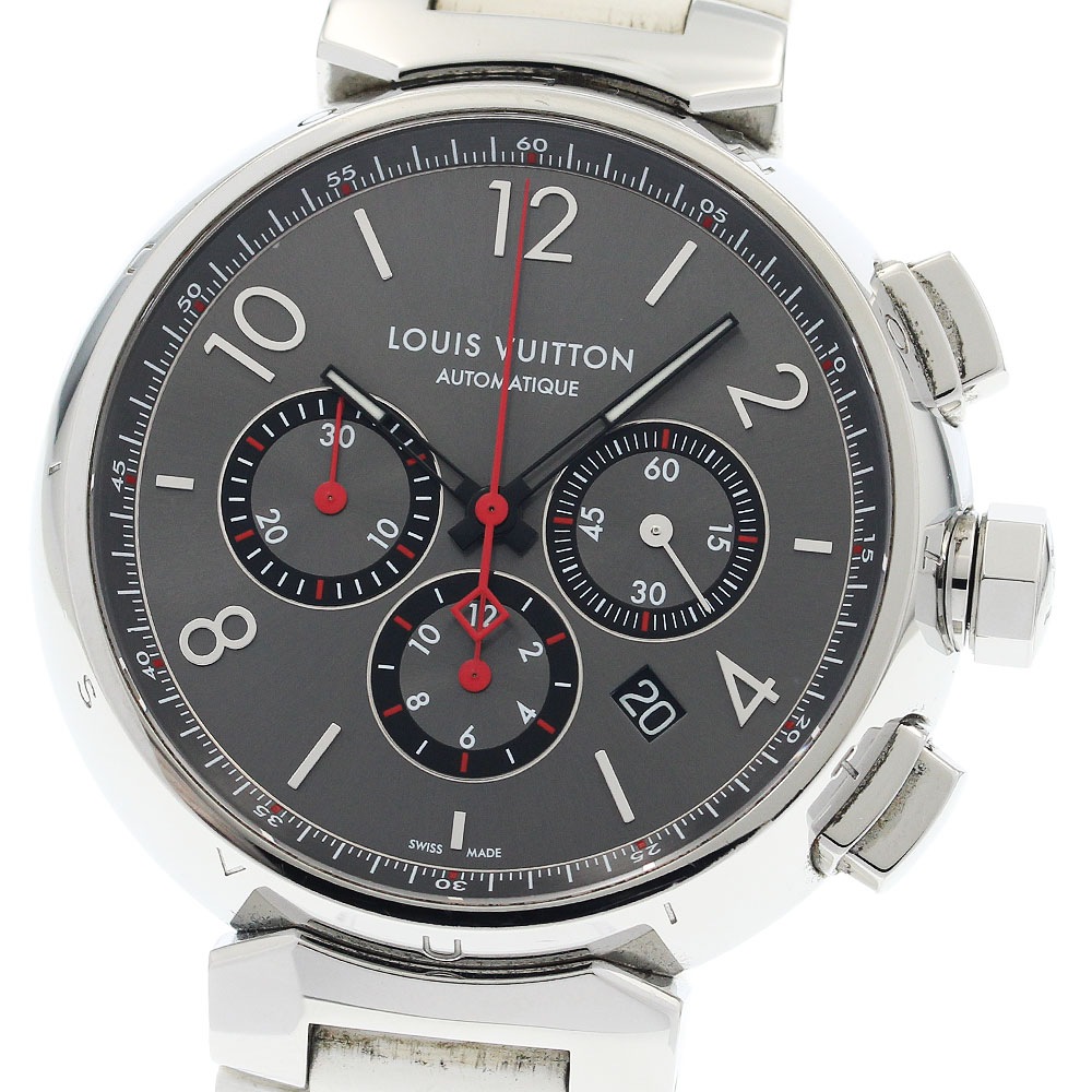 ルイ・ヴィトン LOUIS VUITTON QA025 タンブール クロノ クロノグラフ デイト 自動巻き メンズ _941272【中古】