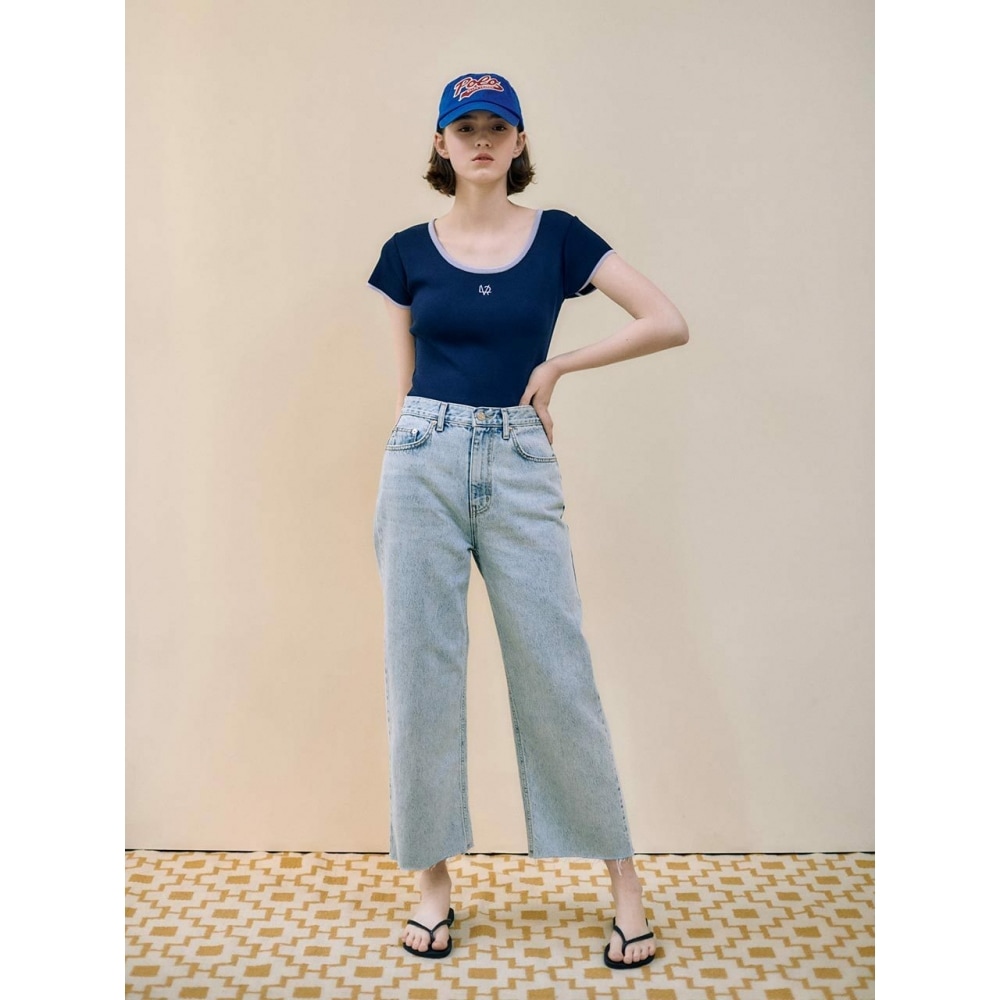 LOEUVRE ブルーデニム カッティングパンツ SJ2ML660 22