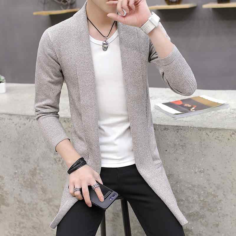 メンズ ファッション 服 オシャレ シンプル 大人 かっこいい 大きいサイズ ストリート 紳士服 秋 薄手 ミドル丈 ニットカーディガン 韓国スタイル スリム ジャケット トップス 6,374円