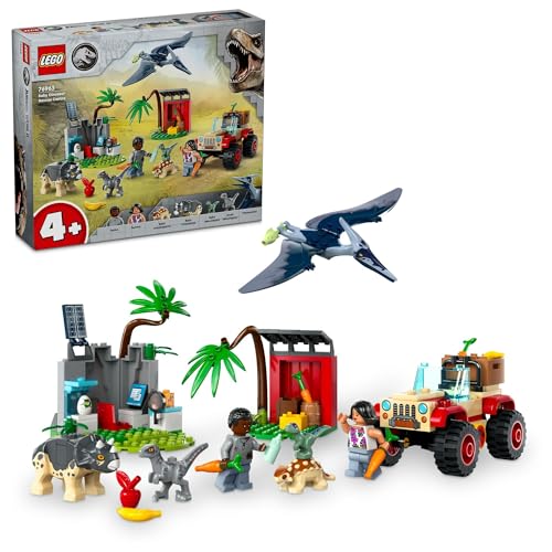 レゴ (LEGO) ジュラシック・ワールド 赤ちゃん恐竜のレスキューセンター おもちゃ 玩具 誕生日 プレゼント ブロック 知育 男の子 女の子 子供 4歳 5歳 6歳 恐竜 動物 生き物 76963