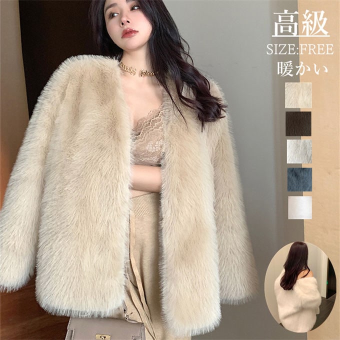 ファーコート レディース 毛皮コート ジャケット フォックス エコファーフェイクファー アウター 高級 上着 防寒 おしゃれ 冬服 冬アウター カジュアル 冬 羽織 軽い 暖かい 6,733円