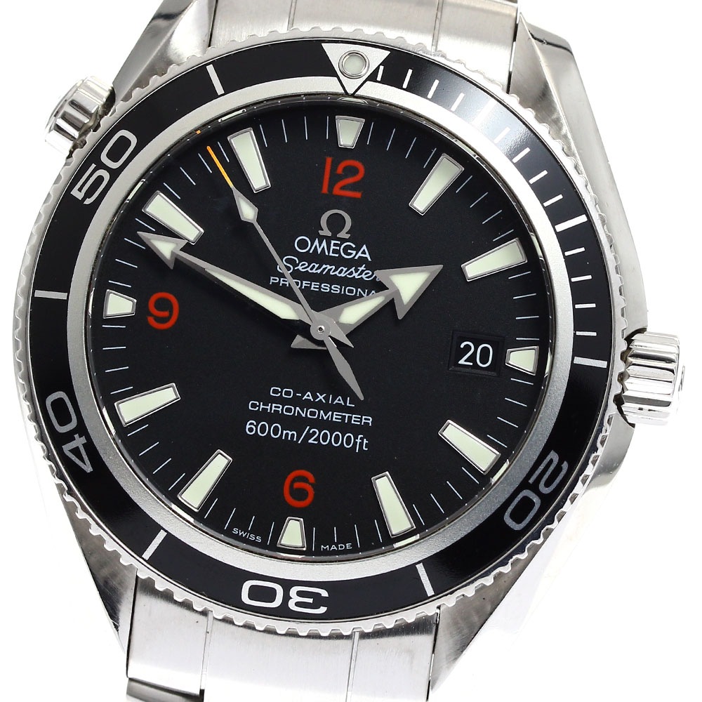 オメガ OMEGA 2201.51 シーマスター プラネットオーシャン デイト コーアクシャル 自動巻き メンズ 保証書付き_901206【中古】 232,150円