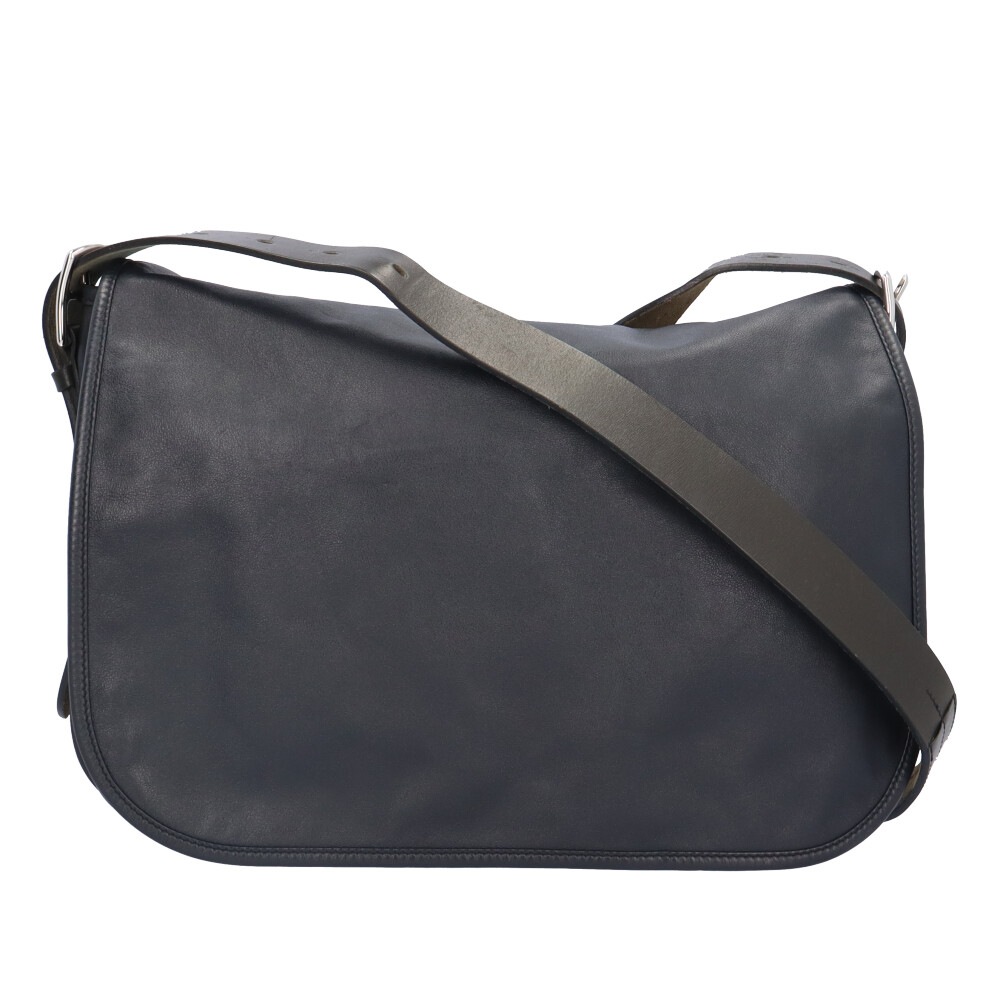 エルメス バルダ35メッセンジャーバッグ ショルダーバッグ レザー ネイビー HERMES 中古