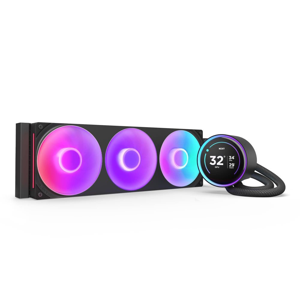 NZXT NZXT 簡易水冷CPUクーラー F360 RGB CORE シングルフレームファン採用（ブラック） RLKR36EB2