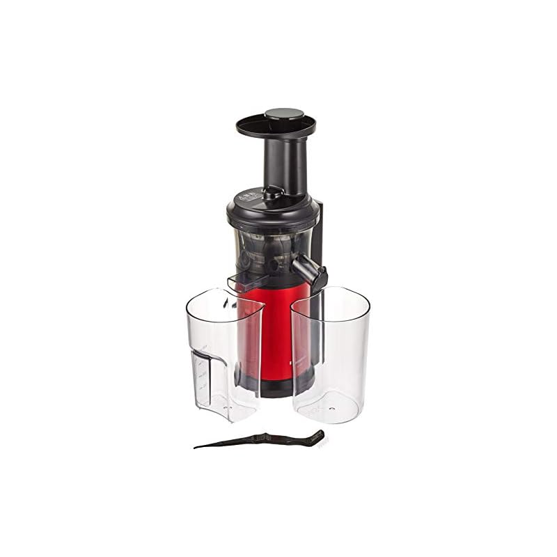 パナソニック ジューサー 低速 ビタミンサーバー コールドプレス対応 レシピブック付 メタリックレッド MJ-L400-R