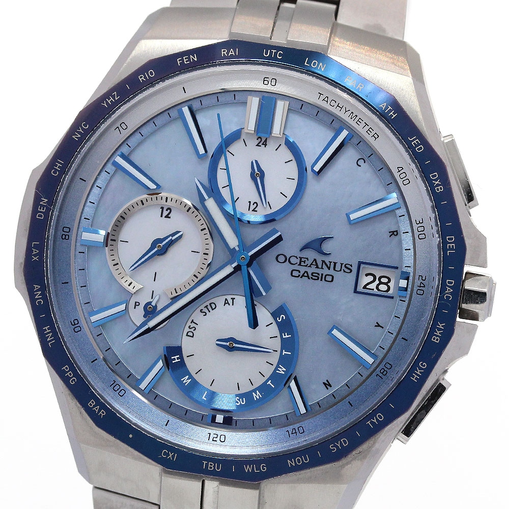 カシオ CASIO OCW-S5000APA-2AJF オシアナス マンタ Japan Indigo 藍 世界限定2000本 ソーラー電波 メンズ _848984【中古】