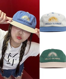 [ハローサンライズ]Cat Logo 6Panel Cap ハローサンライズ]Cat Logo 6Panel Cap (Hello Sunrise/ハット