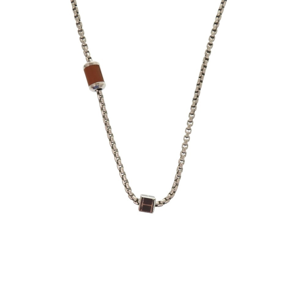 美品 メリ メロ ネックレス メタル/バッファローホーン シルバー 0812【中古】 レディース