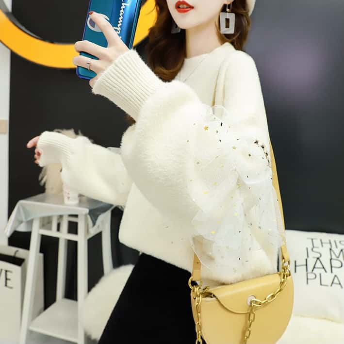 ニットセーター カットソー 秋冬 長袖 ドルマン トップス ベーシック 無地 レディース 定番 クル