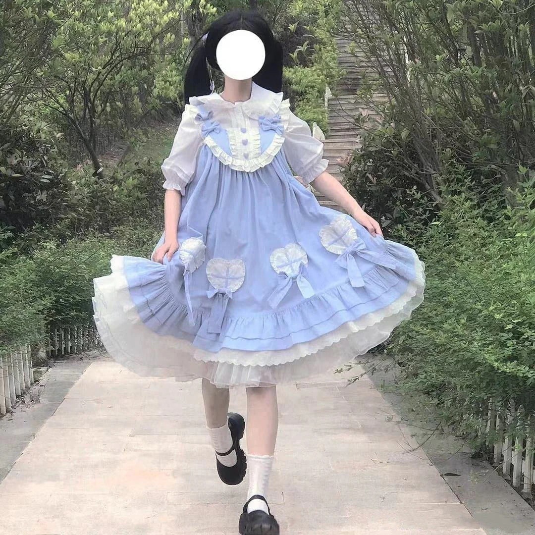 ロリータ じゅんしょく かわいい ワンピース キャミソールスカート ドレス ワンピース