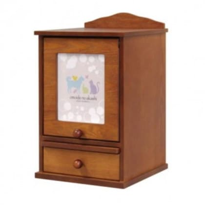 ペット仏壇 手元供養 メモリアルBOX S ブラウン H36.4cm 060854