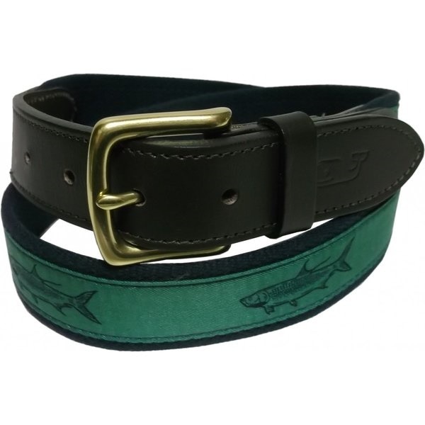 ヴィニヤードヴァインズ 本革製 レザー 布ベルト アメリカ製 グリーン vineyard vines VV4-013