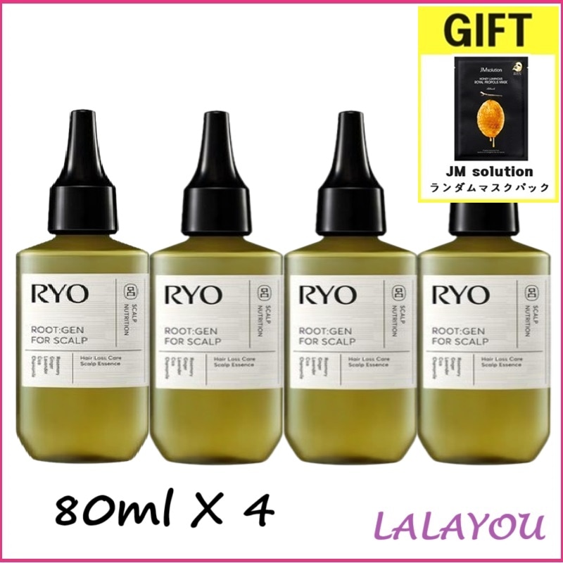ルートゼン 脱毛症状ケア 頭皮エッセンス 80mlx4 +Jm solutionマスクパックランダムgift/ 頭頂部ボリュームしっかりした頭皮頭皮ケア 健康毛髪 脱毛ケア