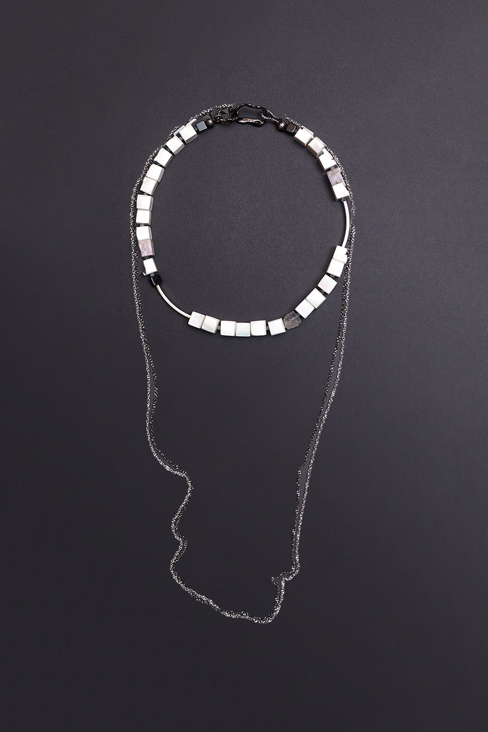 Mother of Pearl MeM Necklace - Chain Layered