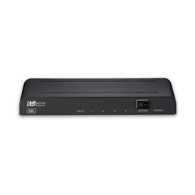 ラトックシステム　8K対応 1入力4出力 HDMI分配器　RS-HDSP4-8K