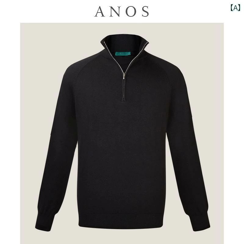 セーター メンズ ニット トップス 秋冬 紳士 ハーフジップ タートルネック 長袖 プルオーバー ビジネス カジュアル スリム ブラック ホワイト ネイビー 7,476円