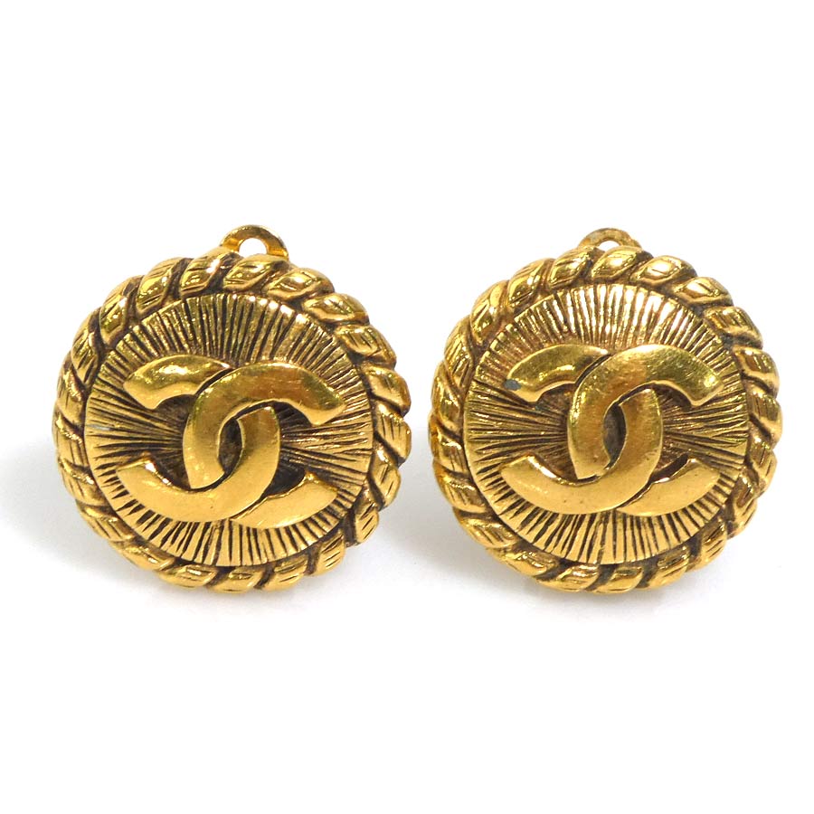 シャネル CHANEL イヤリング ココマーク メタル ゴールド レディース e61734i
