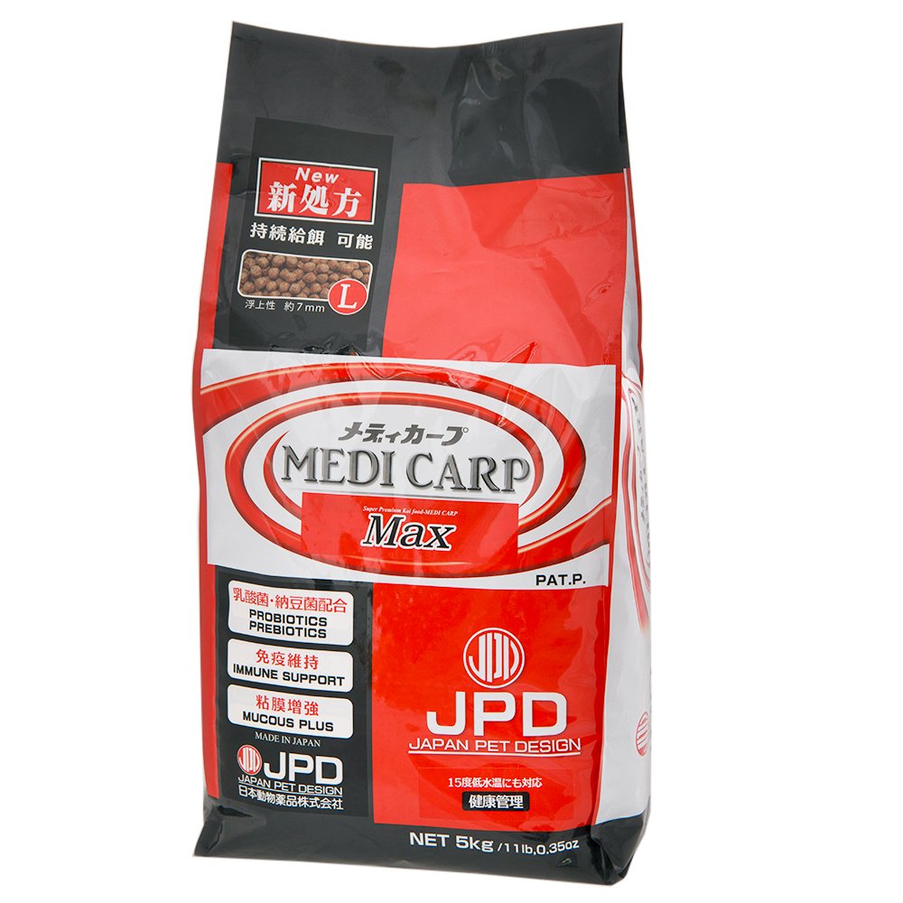 鯉の餌　日本動物薬品　ニチドウ　メディカープマックス　Ｌ　５ｋｇ　錦鯉　餌　飼料　ＣＲＣ10―41―70―10―00