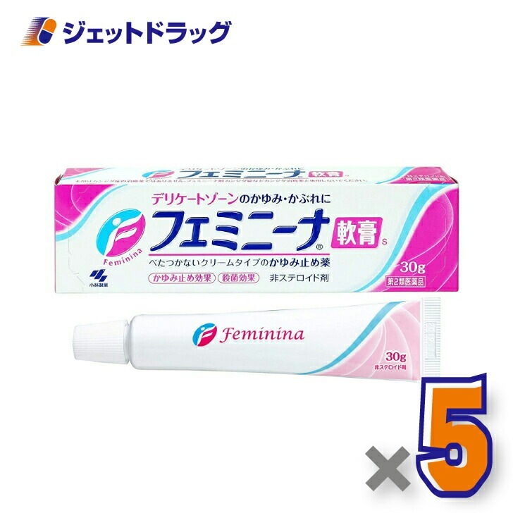 【第2類医薬品】フェミニーナ軟膏S 30g ×5個 セルフメディケーション税制対象
