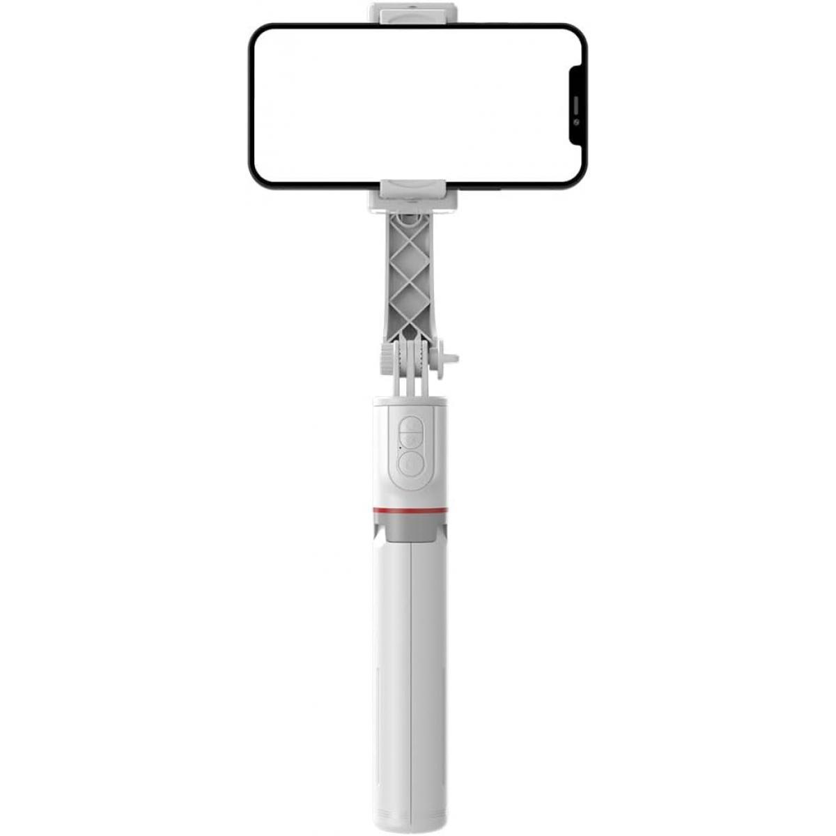 グリーンハウス スマートフォン用 かんたん スタビライザー ホワイト GH-SGA-WH 手ブレ 自撮り セルカ 三脚 無線リモコン 折りたたみ