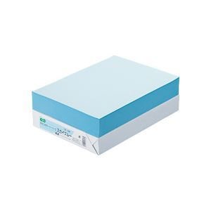 （まとめ）TANOSEE αエコカラーペーパーII A4 スカイブルー 1冊（500枚） [x5]