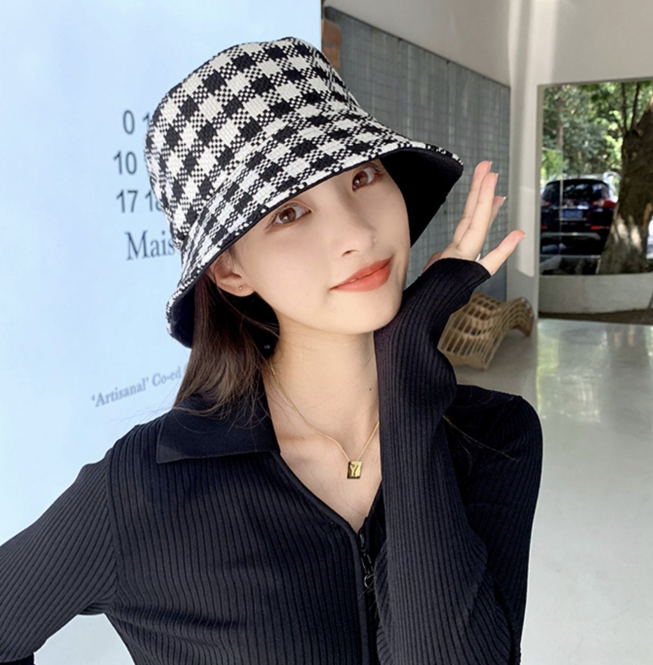 帽子 ハット バケットハット バケハ 2way リバーシブル 可愛い かわいい きれいめ シンプル カジュアル 大人 上品 おしゃれ お洒落 かっこいい レトロ 大人可愛い 大人女子 こなれ感 ラフ
