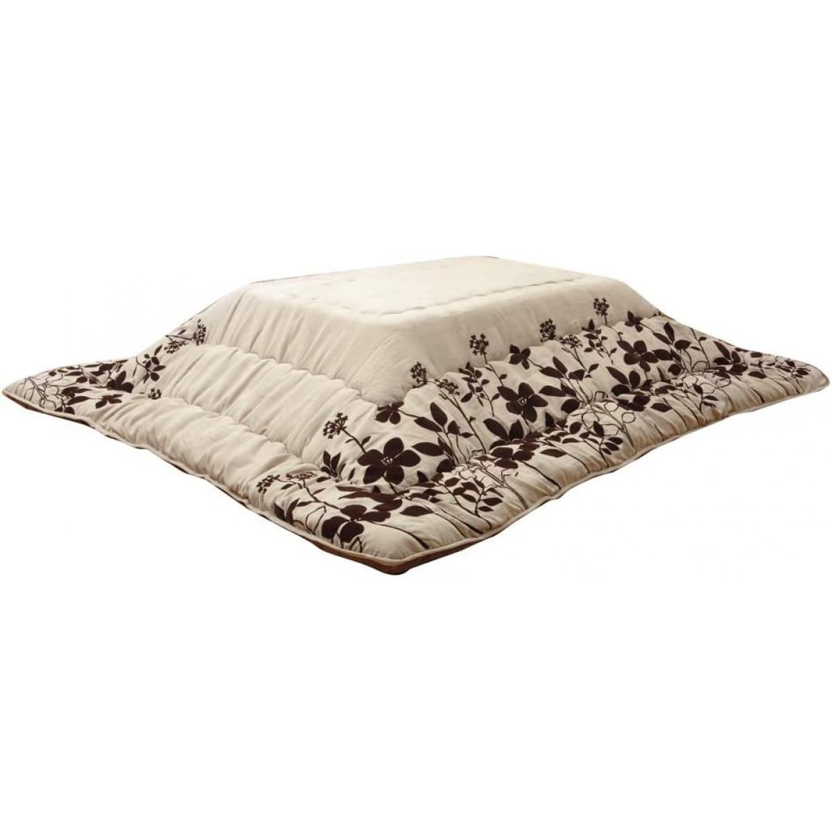 【i】【代引不可】 イケヒコ こたつ布団 長方形 205×245cm ベージュ シエナ 掛 モダン 厚 リーフ #5173339【北海道・沖縄・離島不可】