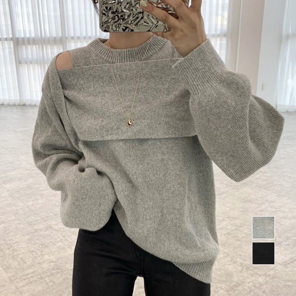 国内即納 ニットトップス オフショルダー セーター 2NVRJ-010