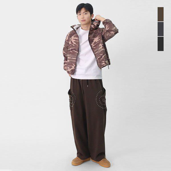 男女共用キモカタツムリスタッドワイドパンツSHXP001