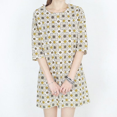 [paulanne]送料無料！韓国で大人気！今年のヒットアイテム！パターンワンピースpattern dress