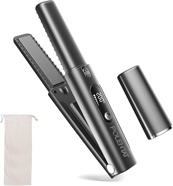 電池着脱式 改良型 ヘアアイロン コードレス 機内持ち込み可 USB充電式 コードレスヘアアイロン ミニ ストレートアイロン 2way 3段階温度調整 MAX200℃ 前髪用(ブラック) 5,763円