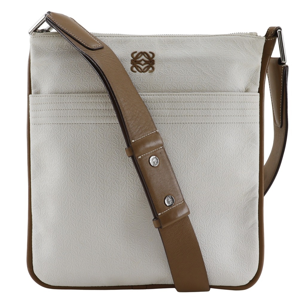 アナグラム ショルダーバッグ PVC レザー 白 ユニセックス 中古品