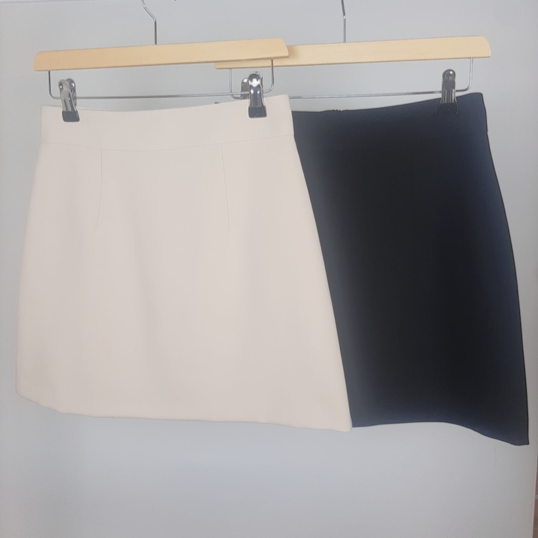 치마 여성스커트 스커트 깔끔 단정 치마 A라인 절개 면접 회사