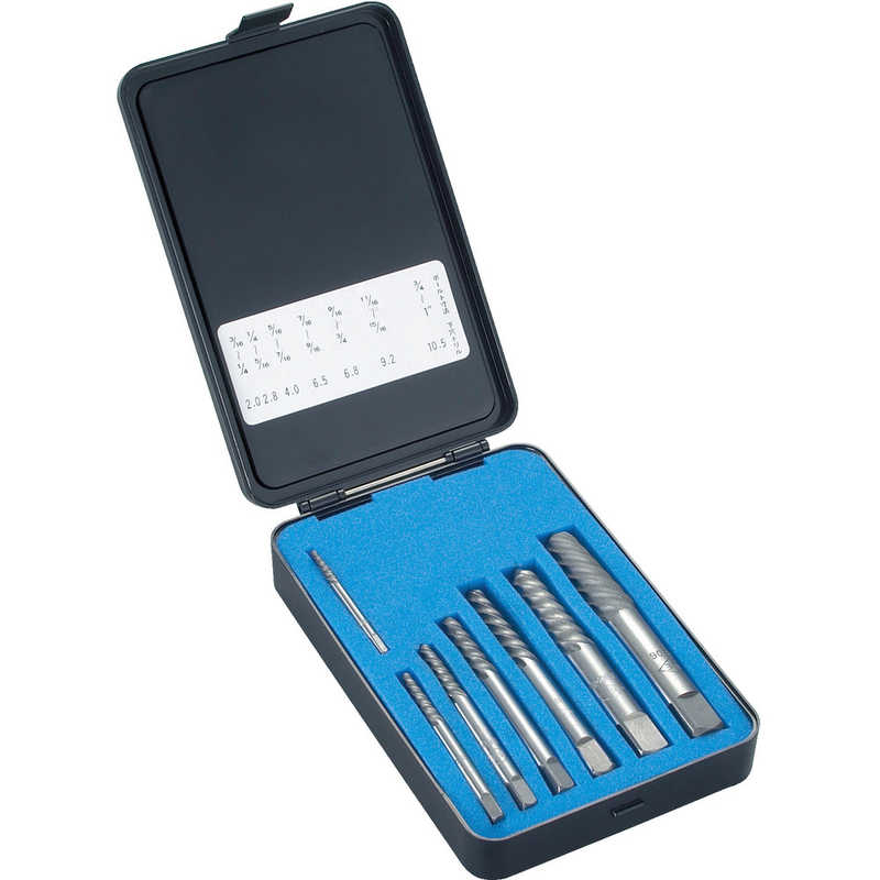 トラスコ中山　エキストラクターセット ラセン型 7本組 樹脂ケース入　EXS1830S