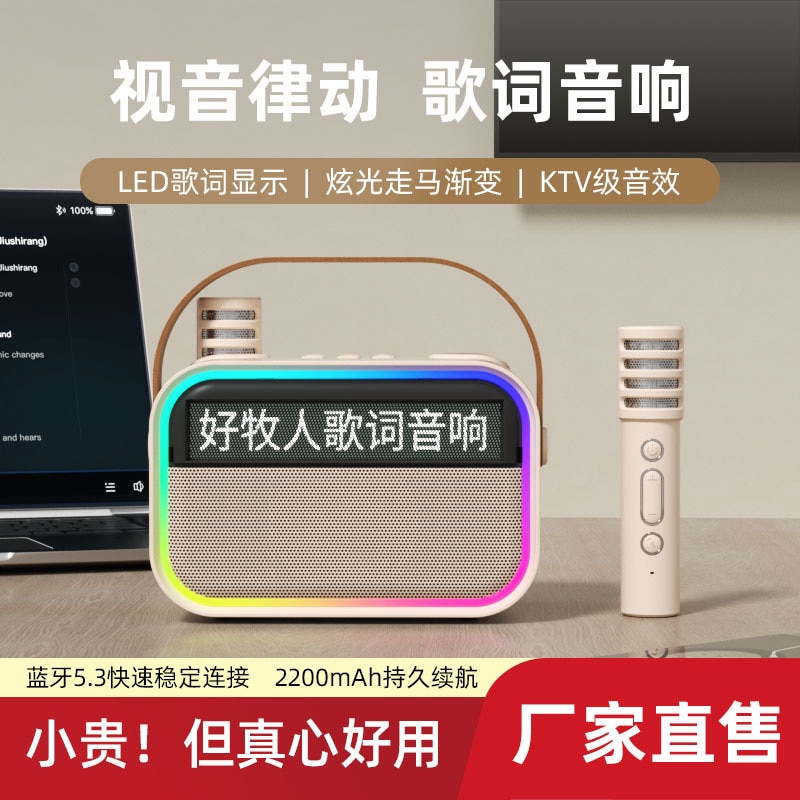 11 Kソングスピーカーワイヤレスbluetooth Small Audio Smart Ai歌詞microphone All-in-outdoor Bass