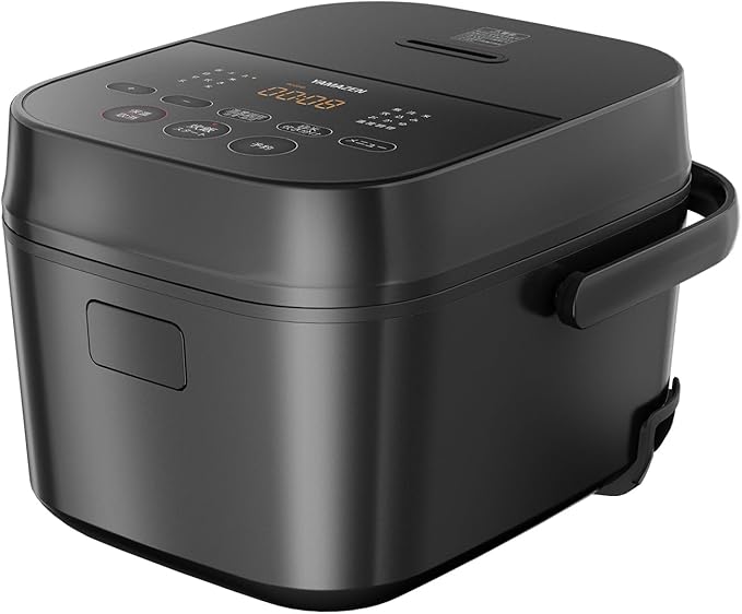 【Amazon.co.jp限定】[山善] 炊飯器 一人暮らし 5.5合 3種類炊き分け機能 マイコン式 低温調理 無洗米モード 保温 予約機能 ブラック AMRC-10M(B)