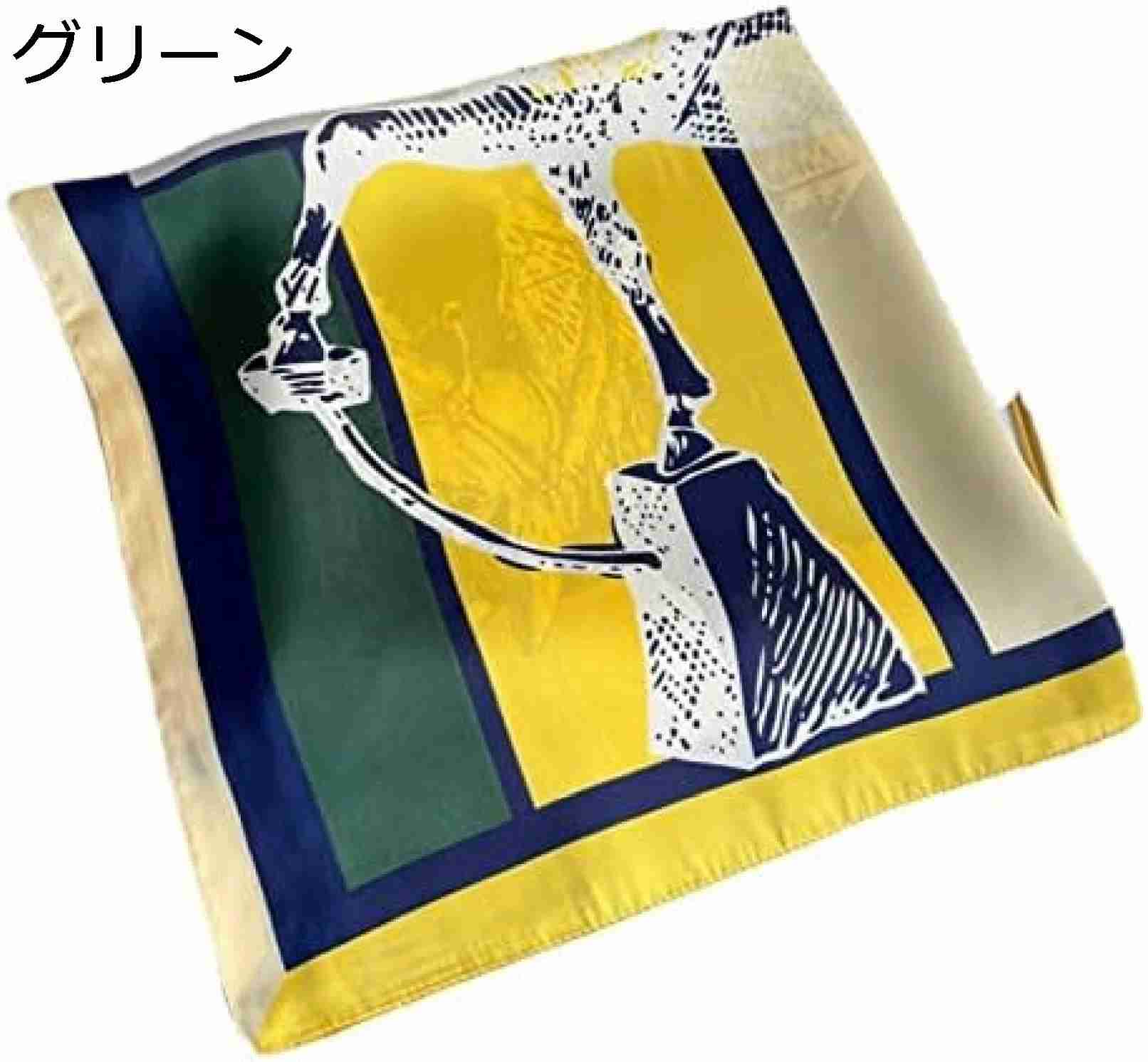 【20%OFFクーポン～】スカーフ 風 正方形 70cm 衝突色 赤 青 馬 おしゃれ 手巻き仕上げ ネッカチーフ ヘッドバンド 髪飾り バッグバンド プレゼント 小物 春秋 UVケア 通勤 レディー