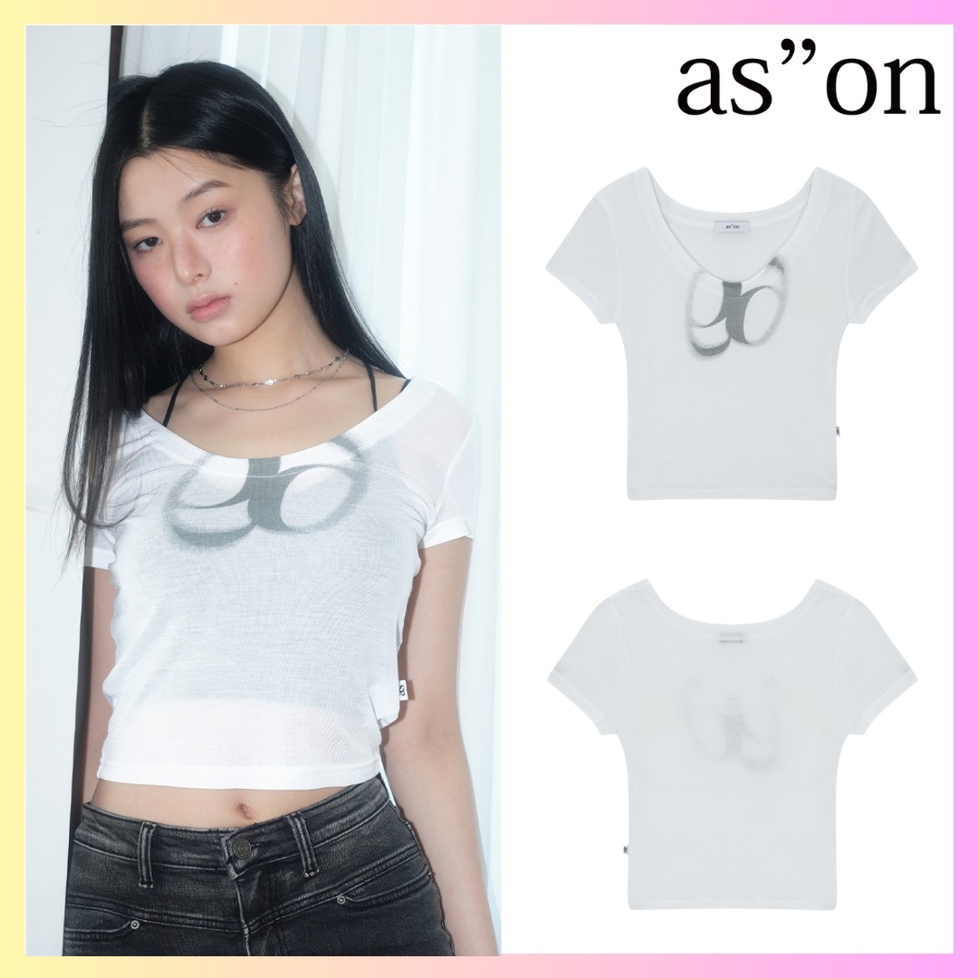 HALF SEE-THROUGH T + FREE OMAKE タイトTシャツ 韓国ファッション 春夏トップス ロゴTシャツ ガーリーコーデ Y2Kファッション カジュアルコーデ ストリートコーデ