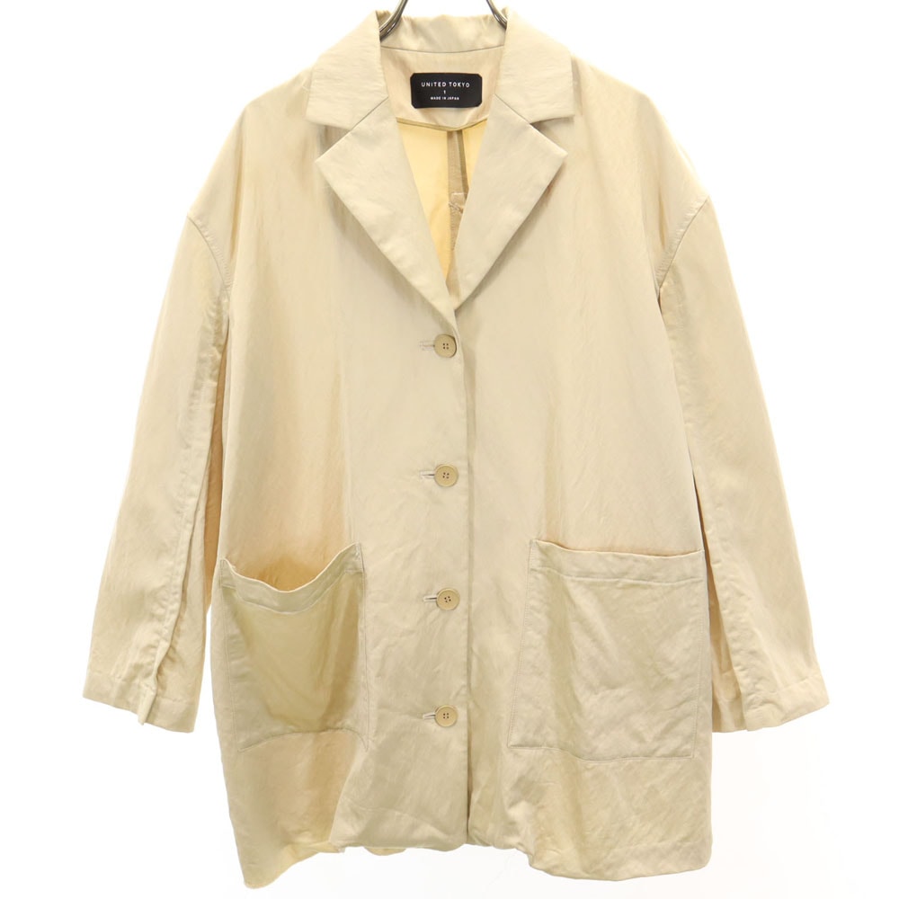 日本製 テーラードジャケット 1 ベージュ系 レディース